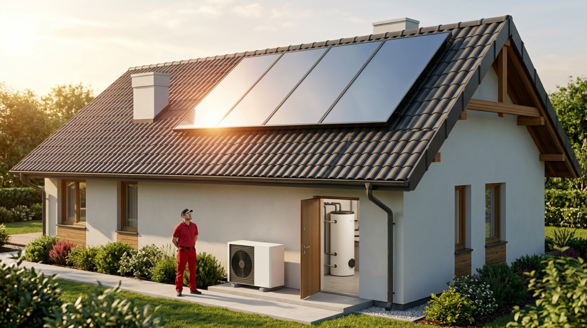 Maison rénovée équipée d’une pompe à chaleur