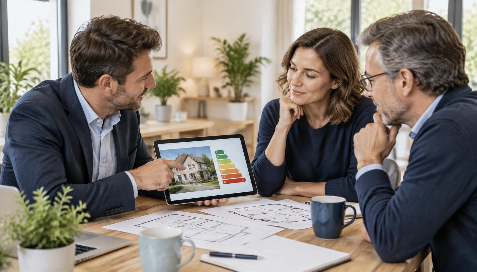 Échange entre un partenaire commercial et l’équipe support autour d’un projet de rénovation